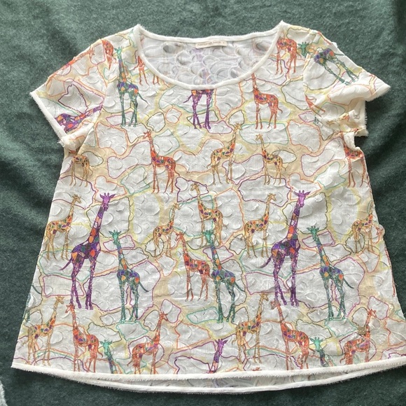 Purificacion Garcia White and Multicolor Top - Picture 2 of 5